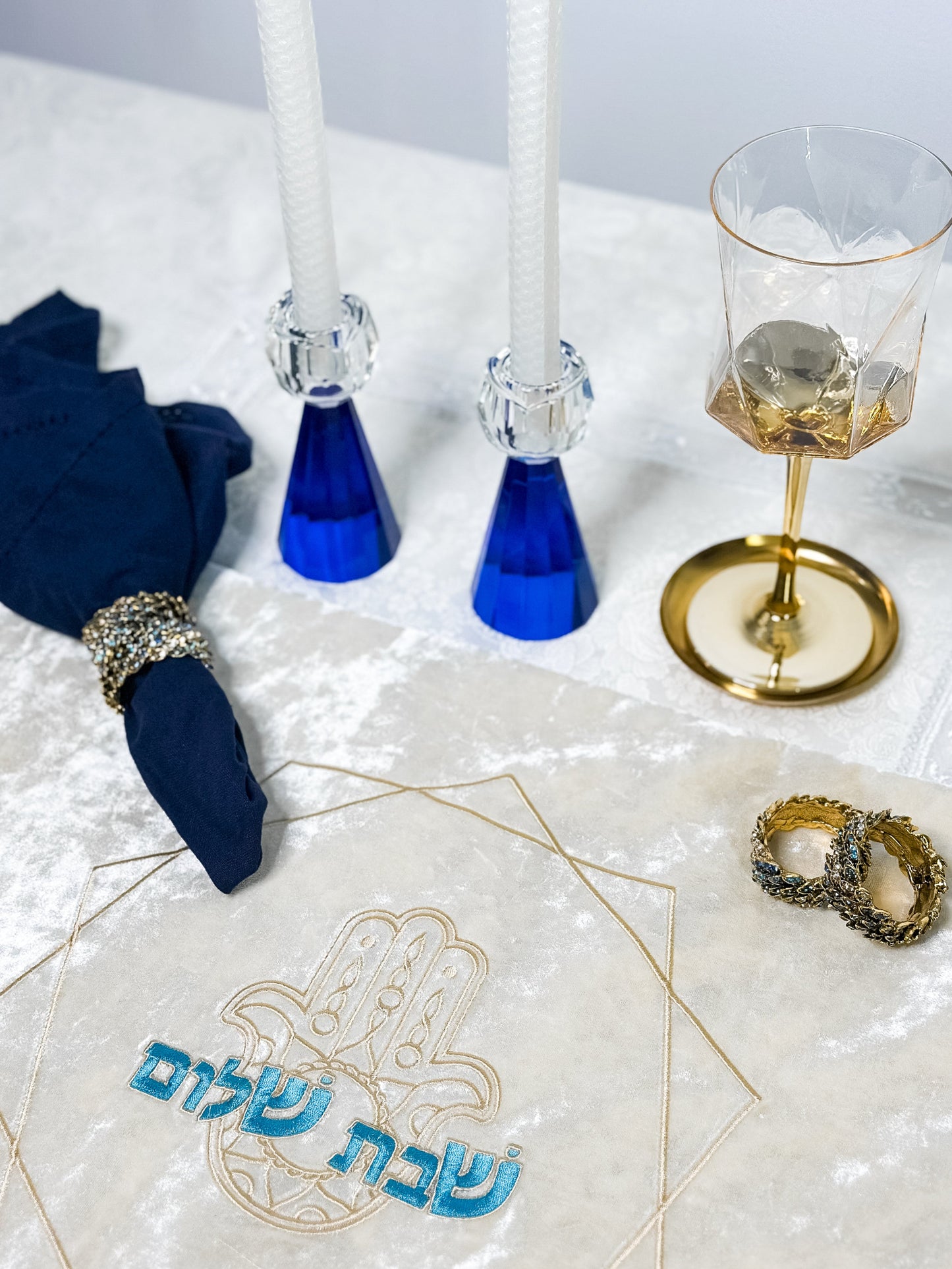 Royal Blue Shabbat Gift Set