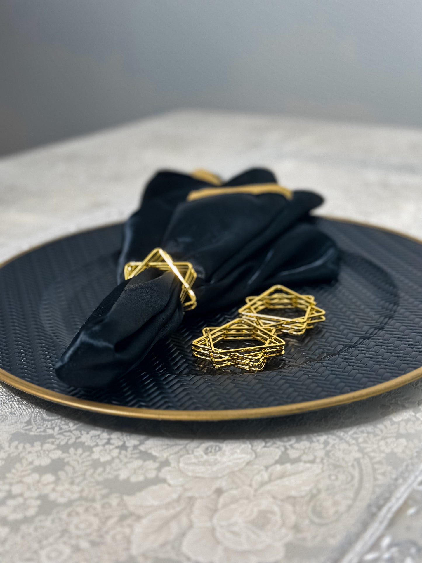 Gold Magen David Napkin Ring