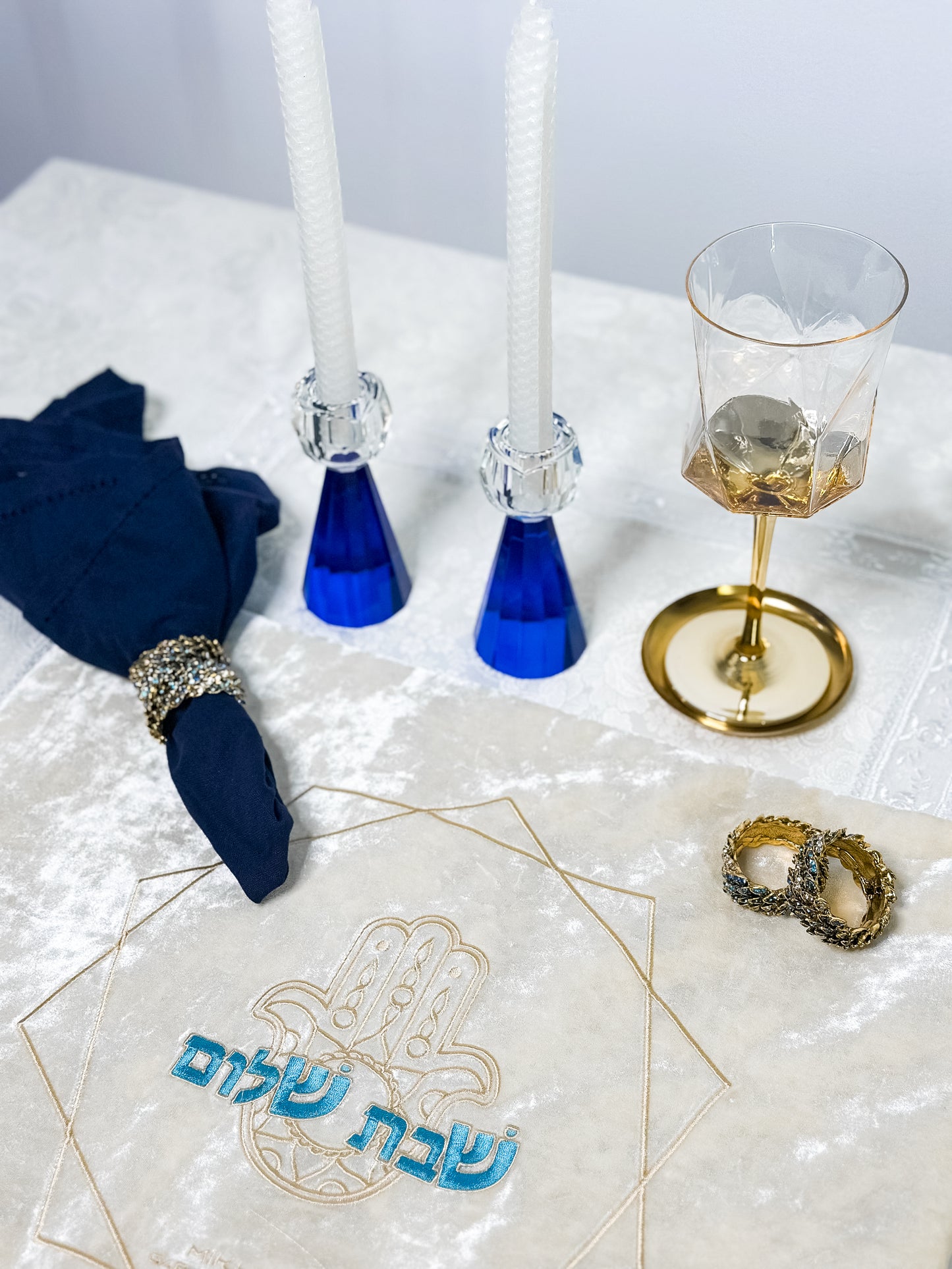 Royal Blue Shabbat Gift Set