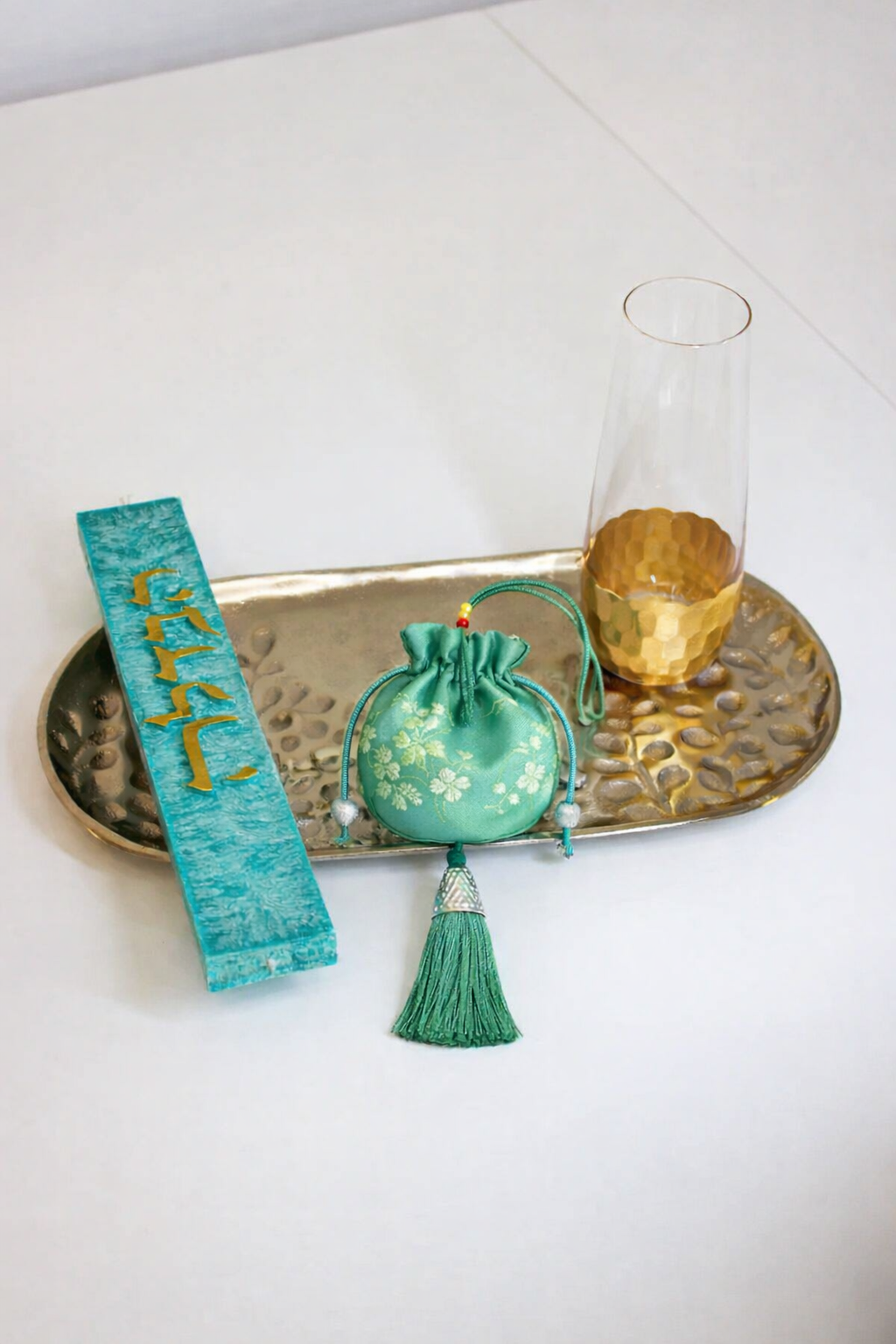 Havdalah Set – Green & Gold