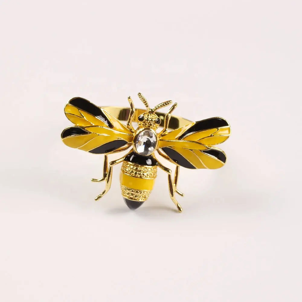 Gold Queen Bee Napkin Rings