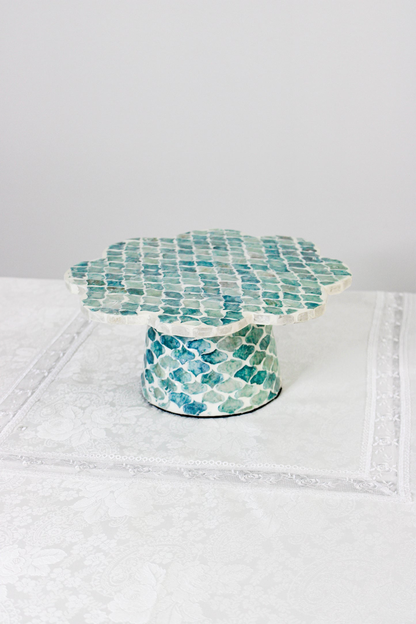 Shell Mosaic Cake Stand