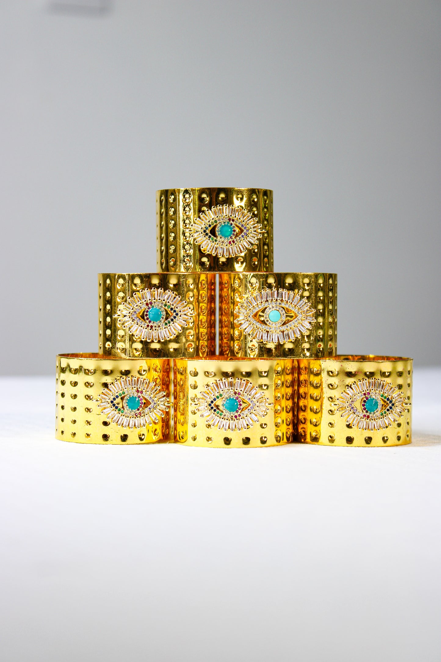 Gold Evil Eye Napkin Rings