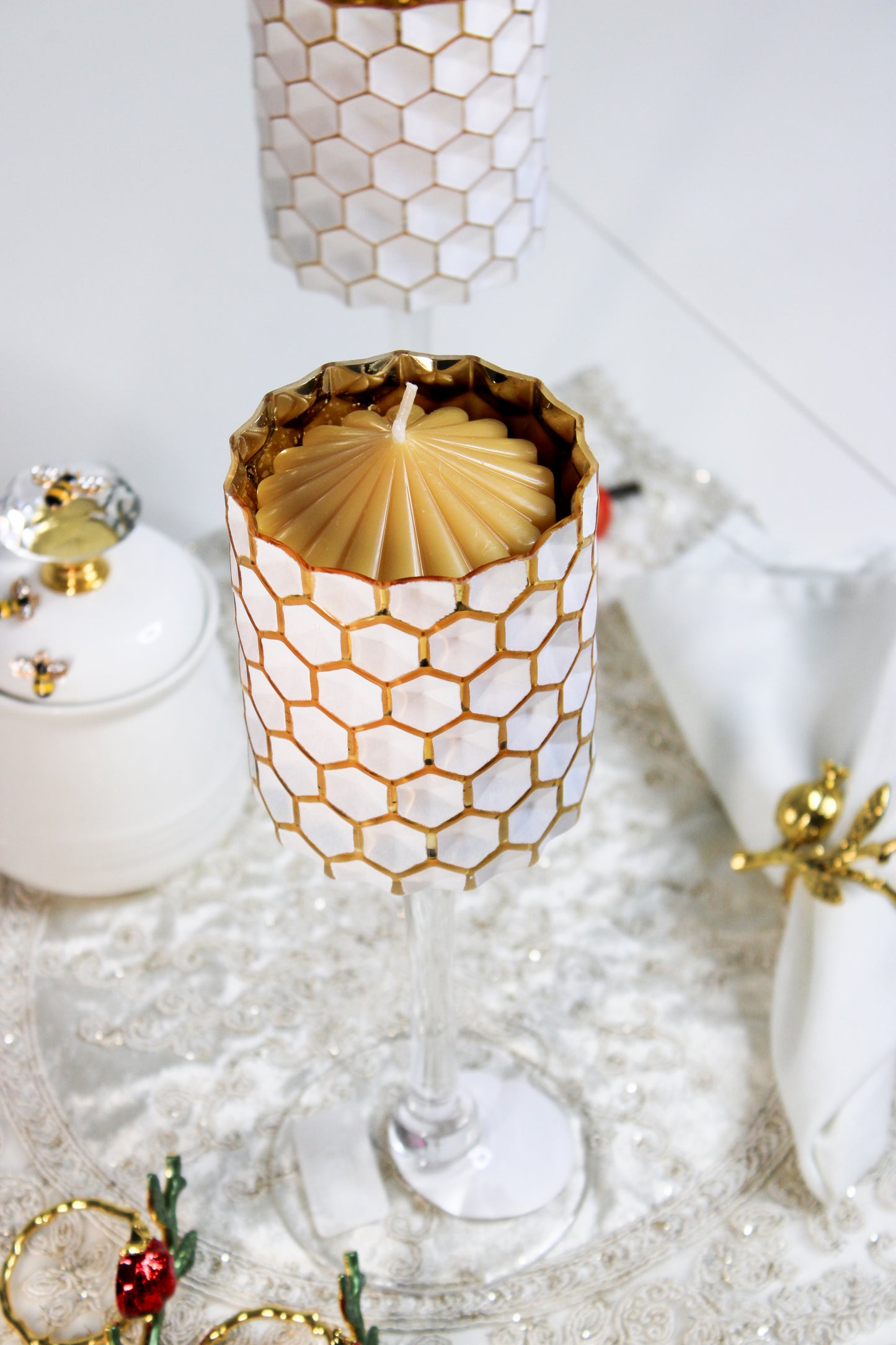Honeycomb Candle Holder