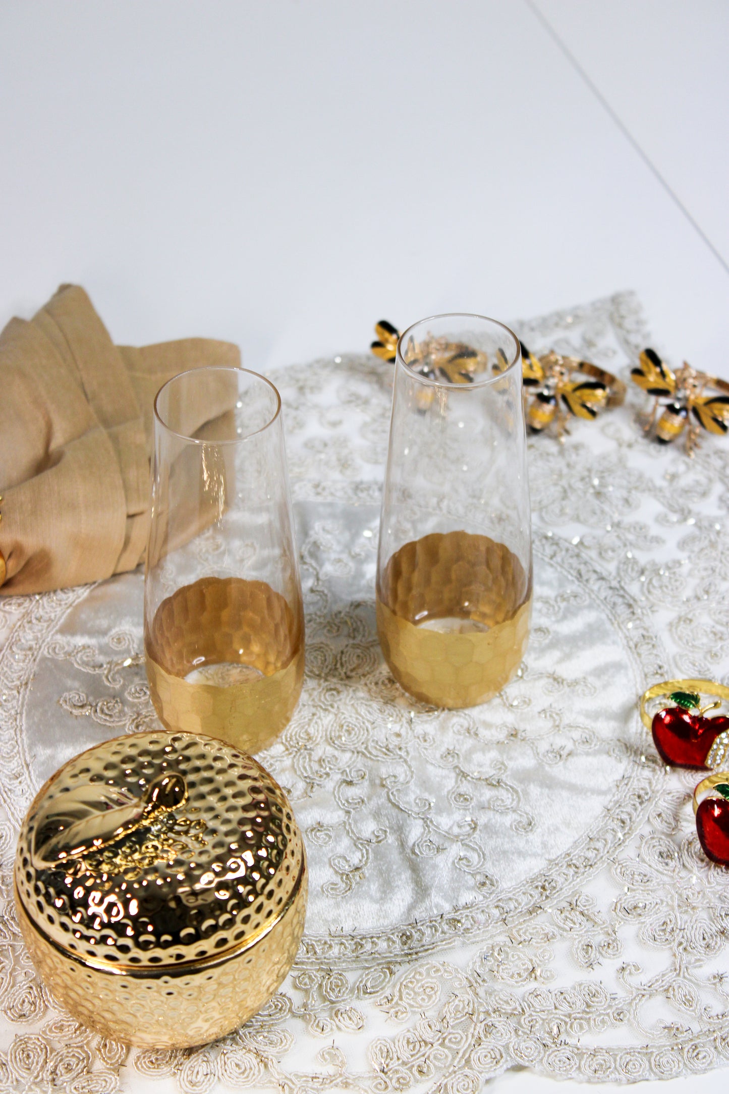 Golden Hammered Apple Dish