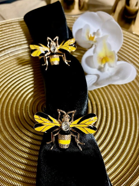 Gold Queen Bee Napkin Rings