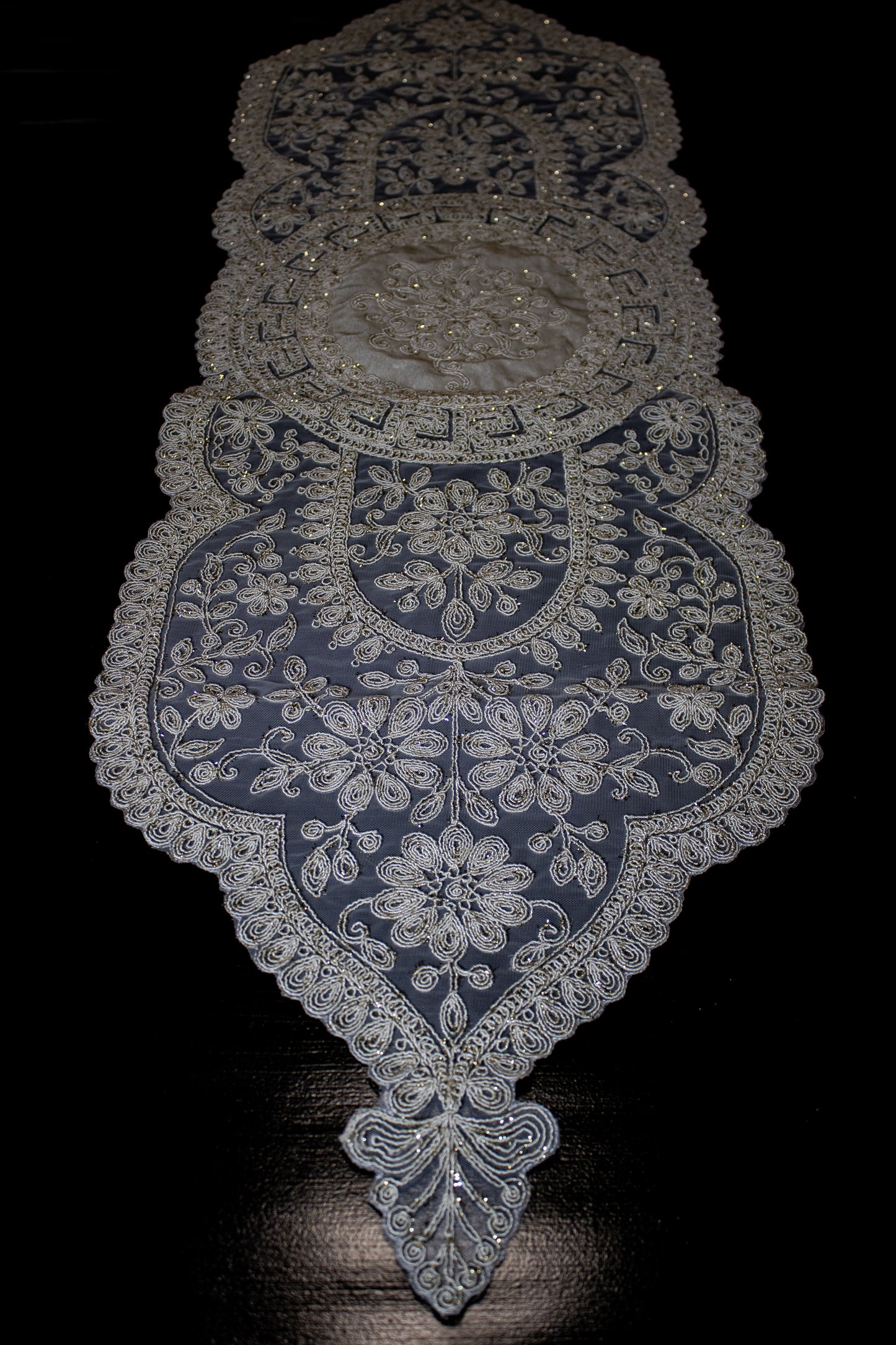 Chalilah Embroidered Lace Table Runner