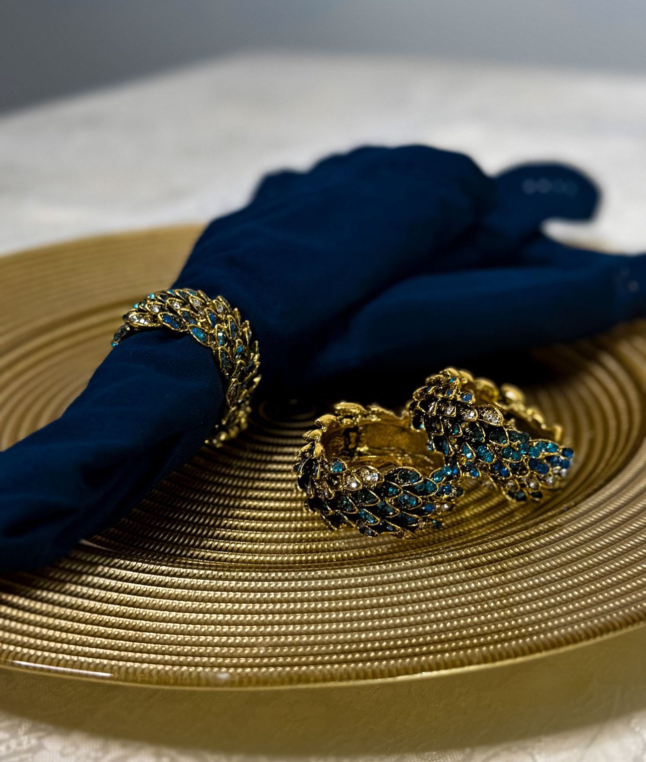 Royal Feather Napkin Rings