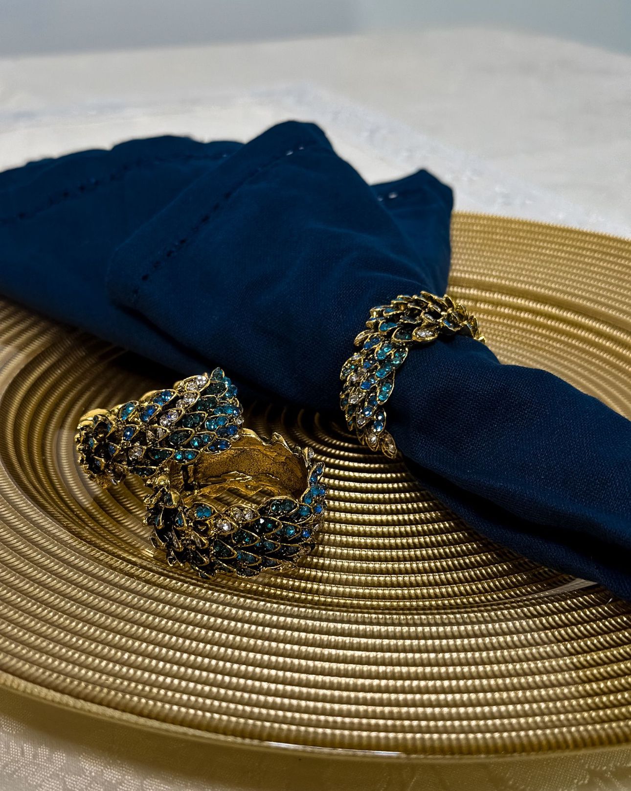 Royal Feather Napkin Rings