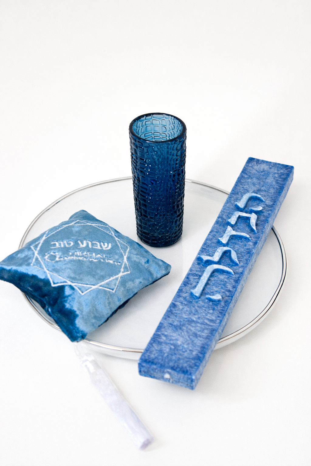 Ocean Blue Havdalah Set