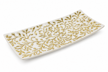 Gold Floral Serving Tray