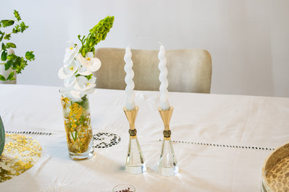 Luminous Gold Candlesticks