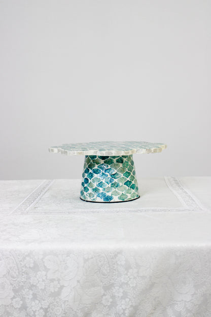 Shell Mosaic Cake Stand