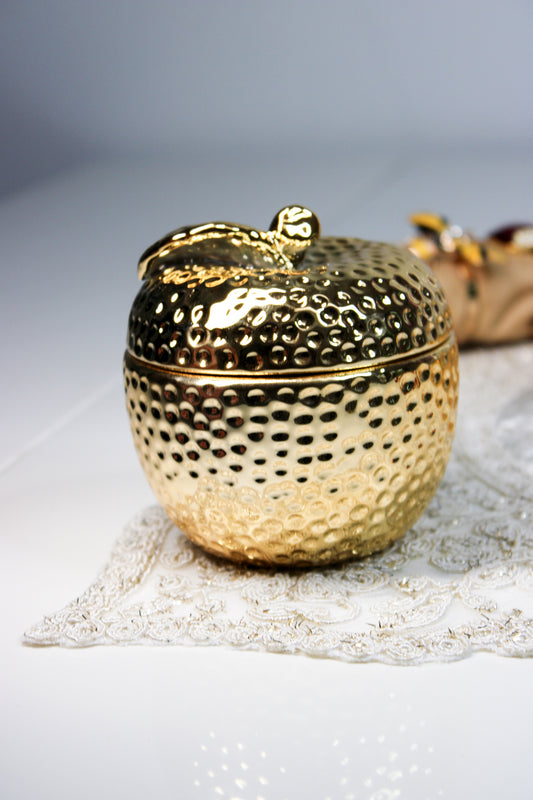 Golden Hammered Apple Dish