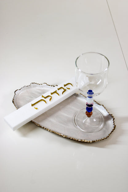 Havdalah Set Gold and White