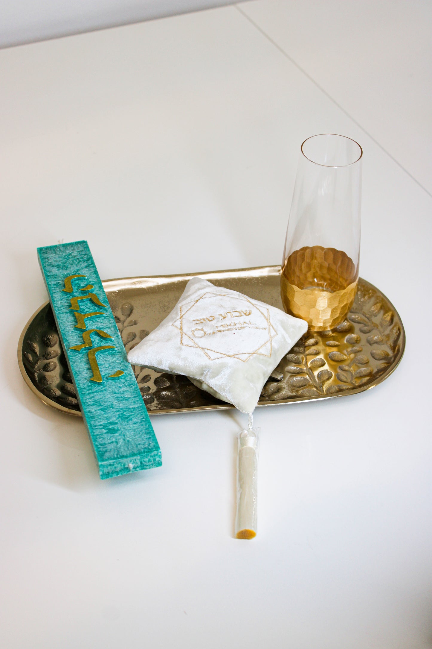Havdalah Set – Green & Gold