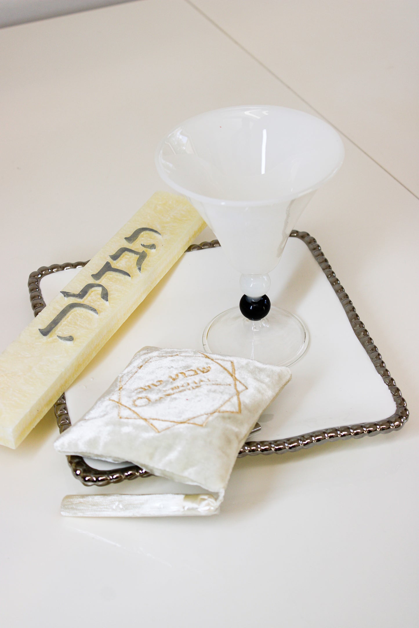 Havdalah Set – Silver & Ivory