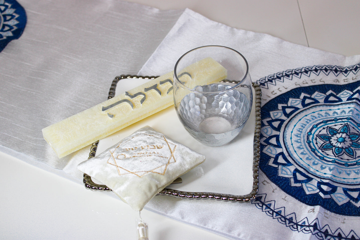 Havdalah Set – Silver & White