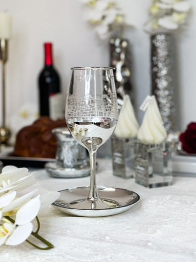 JERUSALEM Silver Stand Kiddush Cup