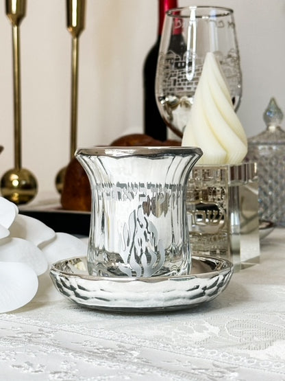 JERUSALEM Crystal Nahman Kiddush Cup