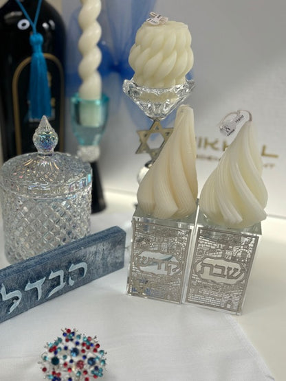 JERUSALEM Crystal Candlesticks