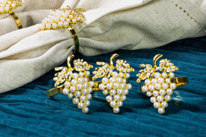 Eshkol Pearl Napkin Rings (Set of 4)