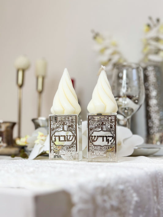 JERUSALEM Crystal Candlesticks