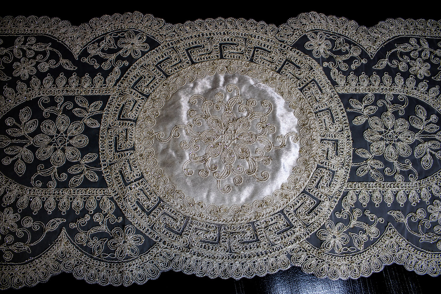 Chalilah Embroidered Lace Table Runner