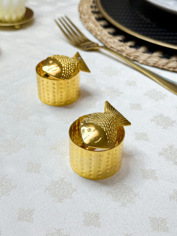 Hammered Gold Napkin Rings (Set of 4) - Image 3