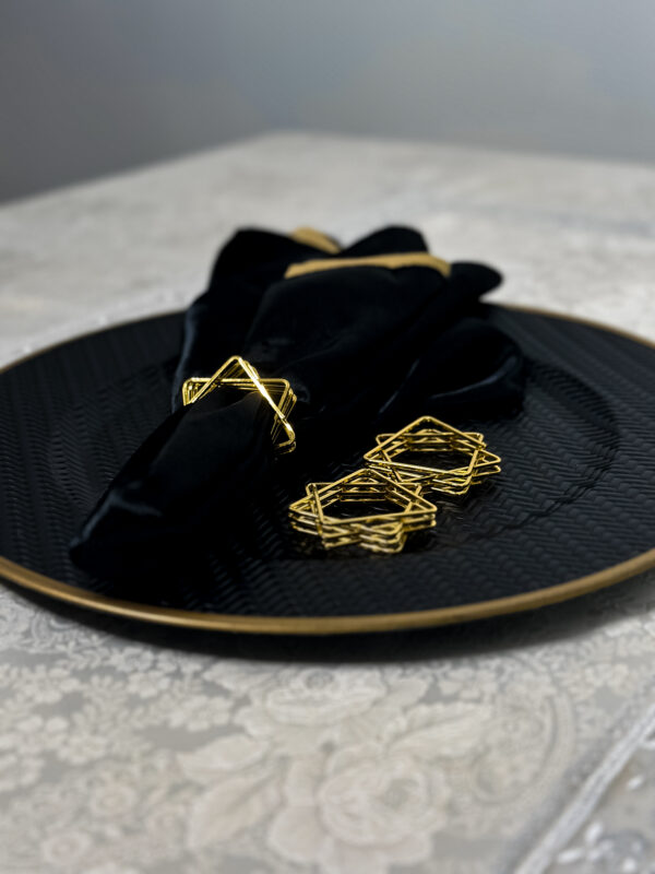 Gold Magen David Napkin Ring (Set of 4) - Image 3