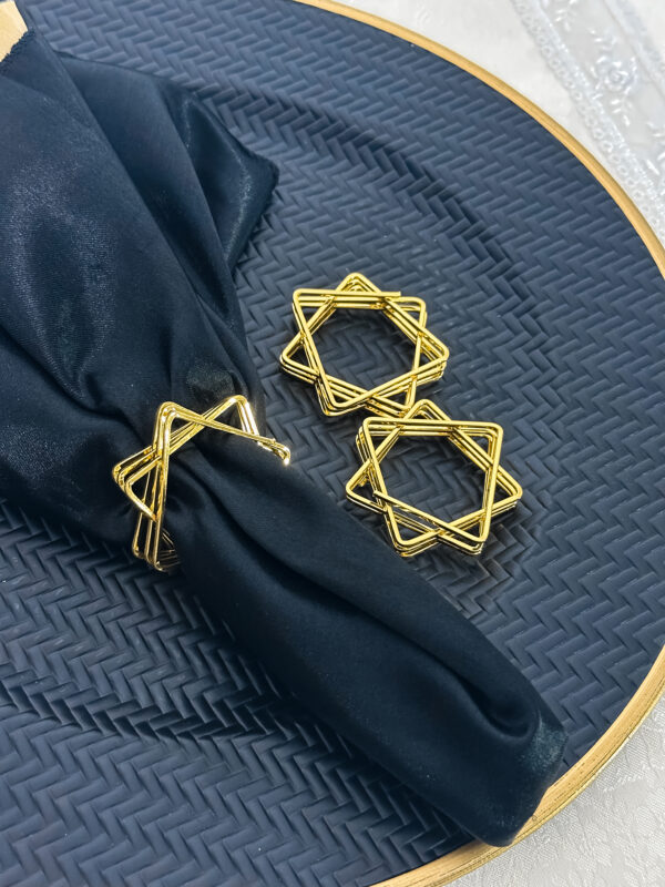 Gold Magen David Napkin Ring (Set of 4) - Image 4