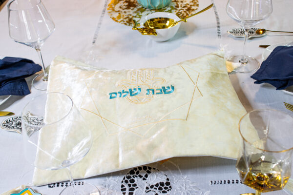 Ivory Hamsa Challah Cover/Bag