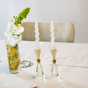 Luminous Gold Candlesticks
