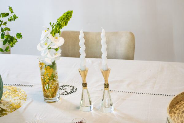 Luminous Gold Candlesticks
