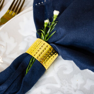Hammered Gold Napkin Rings (Set of 4)