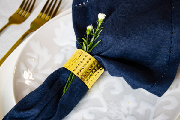 Hammered Gold Napkin Rings (Set of 4)