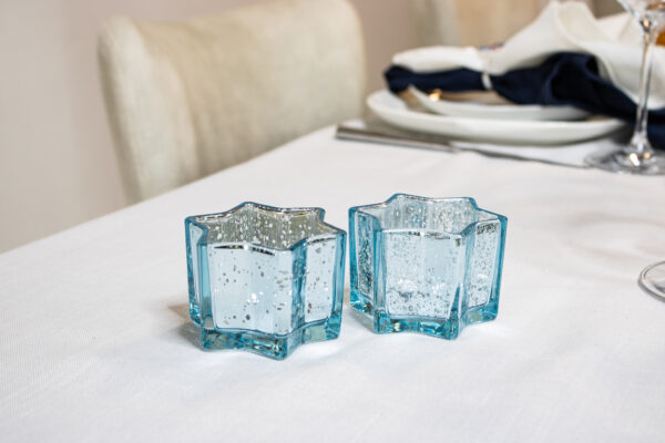 Blue Star of David Candle Holders - Image 3