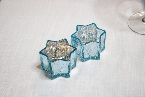 Blue Star of David Candle Holders - Image 2