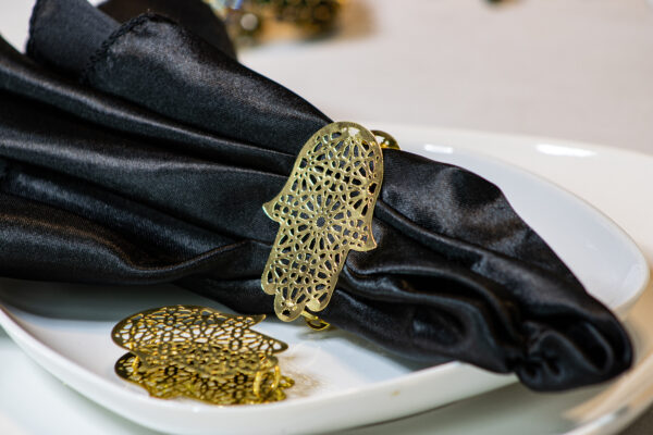 Golden Hamsa Napkin Rings (Set of 4) - Image 3