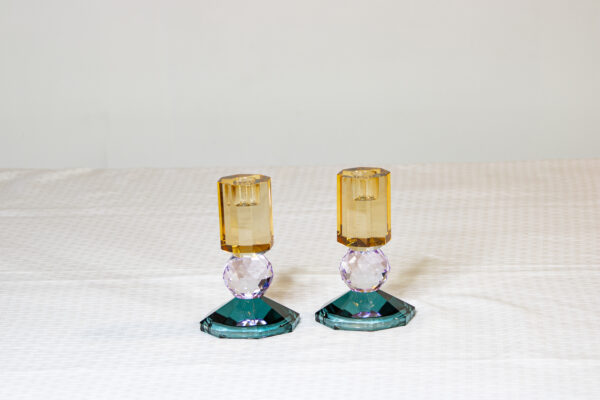 Crystal Prism Candlesticks