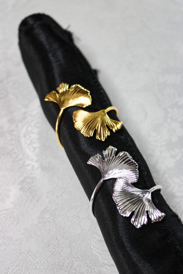 Double Ginkgo Silver (Set of 4) - Image 3